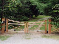 Custom Wooden Fence Gate in Orangeville.