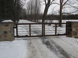 Deep Woods Cabin Automatic Security Gate in Ontario.