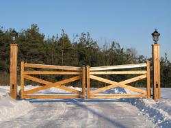 Wood Security gate in Southern Ontario