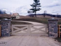 Wood Privacy Gate on a farmhouse in Southern Ontario.