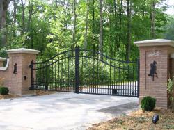 Brick Pillars & Automatic Driveway Gate in Toronto.