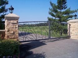 Custom Designed Iron Driveway Gate in Toronto.